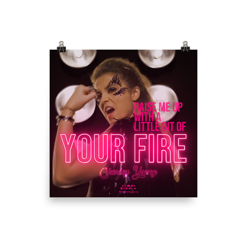 Your Fire Lyric Poster